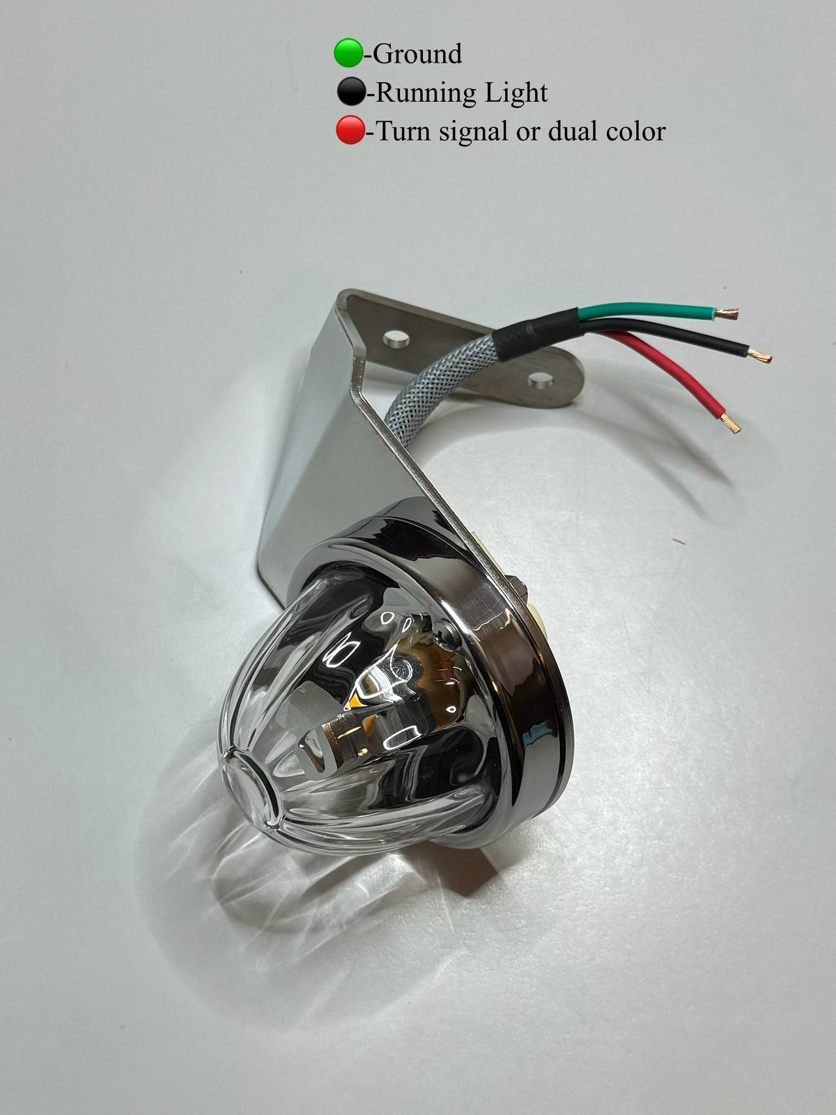 Stainless steel watermelon light mirror turn signal bracket only - SIN Stainless steel watermelon light mirror turn signal bracket only - SIN